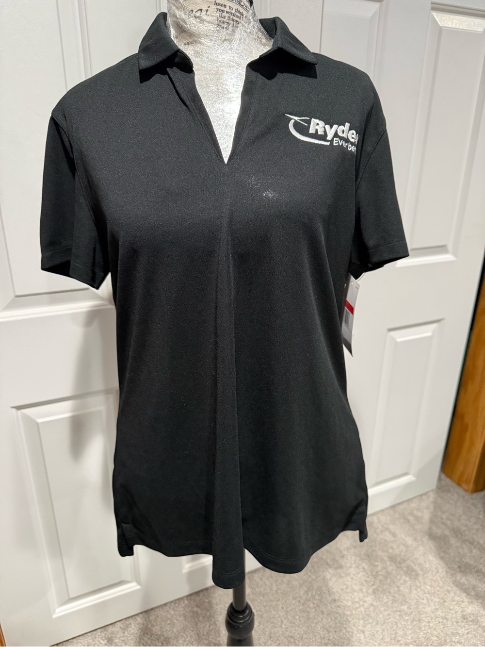 Nike Black Women's Polo Shirt with Logo